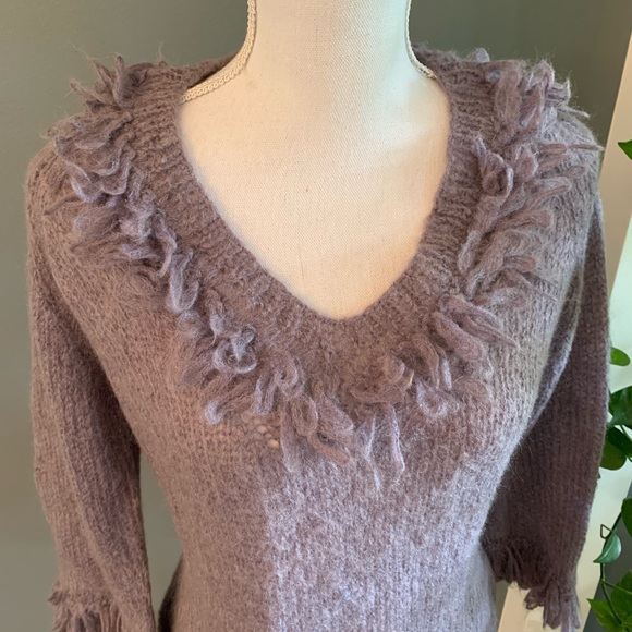 Anthropologie Moth Purple Sweater~Size Medium - Picture 2 of 6